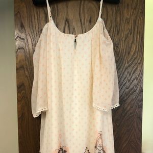 Cream, flowy dress